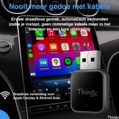 Thingy Draadloze Ontvangers<4-in-1 CarPlay & Android Auto Dongle