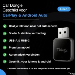 Thingy Draadloze Ontvangers<4-in-1 CarPlay & Android Auto Dongle