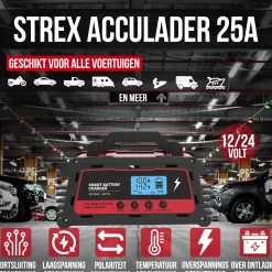 Strex Acculaders & Starthulpen<Industriele Acculader 12/24V - 5/10/25A