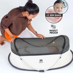 Deryan Campingbedjes|Campingbedjes<Infant BabyBox Campingbedje - Baby klamboe Creme