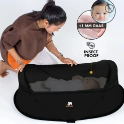 Deryan Campingbedjes|Campingbedjes<Infant BabyBox Campingbedje - Baby klamboe Zwart