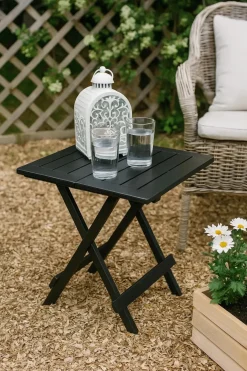 Hem Campingtafels>Inklapbare Bijzettafel zwart 43x45 cm