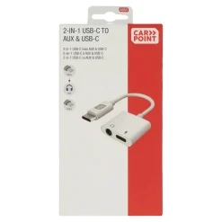 Carpoint Stekkers & Kabels<2-in-1 USB-C naar AUX en USB-C Adapter