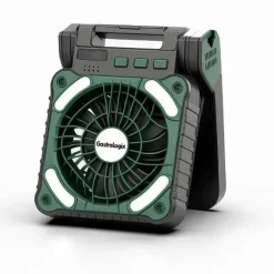 Gastrologix. Ventilators<3-in-1 Zonnepaneel Powerbank Ventilator Groen