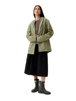 Hunter Regenjassen|Regenkleding<Izzy PU Hooded Jacket - Jas - Unisex Groen