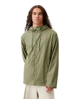 Hunter Regenjassen|Regenkleding<Izzy PU Hooded Jacket - Jas - Unisex Groen