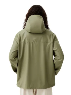 Hunter Regenjassen|Regenkleding<Izzy PU Hooded Jacket - Jas - Unisex Groen