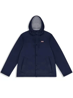 Hunter Regenjassen|Regenkleding<Izzy PU Hooded Jacket - Jas - Unisex Blauw
