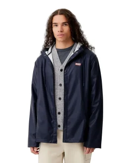 Hunter Regenjassen|Regenkleding<Izzy PU Hooded Jacket - Jas - Unisex Blauw