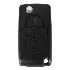 Xeod Autosleutelhoesjes>Klapsleutelbehuizing 4 knops geschikt voor Peugeot