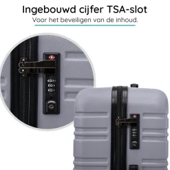 Blocktravel Koffers & Trolleys>Kofferset 4 delige ABS 29 39 74 en 95L TSA-slot