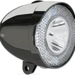 Axa Fietsverlichting<Koplamp 706 15 Lux Batt Dark Chrome