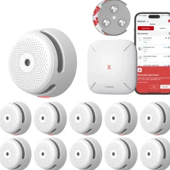 X-sense Rookmelders<Link+ Pro bundel 10 Rookmelders, 1 Gateway