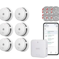 Savs Rookmelders<LinkSmart bundel 6 Rookmelders, 1 Gateway