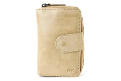 DAMES Bear Design Portemonnees>Loet - Ritsportemonnee - Leer - 6 pasjes