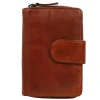 DAMES Bear Design Portemonnees>Loet - Ritsportemonnee - Leer - 6 pasjes