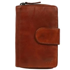 DAMES Bear Design Portemonnees>Loet - Ritsportemonnee - Leer - 6 pasjes
