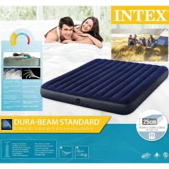 Intex Luchtbedden<Luchtbed Downy King 183x203x22 cm