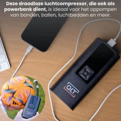 QLT Luchtbedpompen<Luchtcompressor en Powerbank - 10,3 Bar
