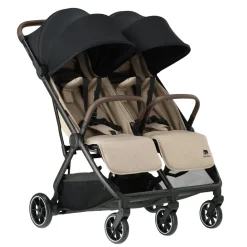 Deryan Buggy'S<Luxe Rolo X2 Dubbele Buggy - Inklapbaar Cream-Black
