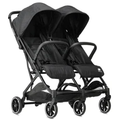 Deryan Buggy'S<Luxe Rolo X2 Dubbele Buggy - Inklapbaar Zwart