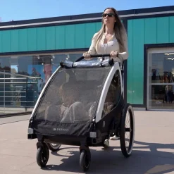 Deryan Fietskarren<Luxe Fietskar V2 - 3-in-1 - Hardloopkinderwagen