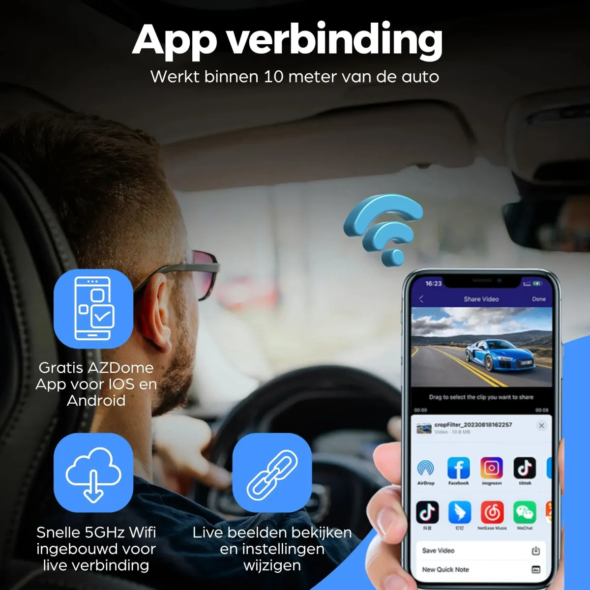 Azdome Dashcams>M770 Pro 3CH 4K Wifi GPS 64gb dashcam