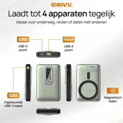 Drivv. Powerbanks|Powerbanks>Magnetische Powerbank 10000mAh