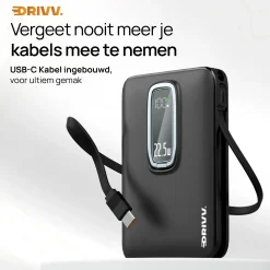 Drivv. Powerbanks|Powerbanks<Magnetische Powerbank 10000mAh Zwart
