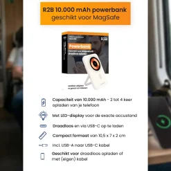 R2B Powerbanks|Powerbanks<MagSafe Powerbank 10000 mAh - Draadloos Wit