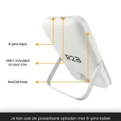 R2B Powerbanks|Powerbanks<MagSafe Powerbank 10000 mAh - Draadloos Wit
