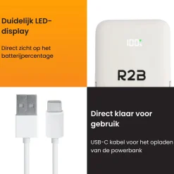 R2B Powerbanks|Powerbanks<MagSafe Powerbank 10000 mAh - Draadloos Wit