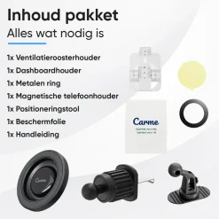 CarMe Telefoon & Tablethouders<MagSafe Telefoonhouder Auto - Zwart
