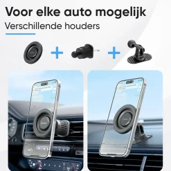 CarMe Telefoon & Tablethouders<MagSafe Telefoonhouder Auto - Zwart