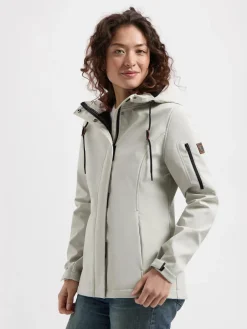 Travelin' Softshell Jassen|Winterjassen<Malika Dames - Softshell Jas - Waterdicht Zand