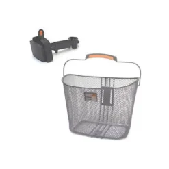 New Looxs Fietsmanden & -Kratten<mand Toscane vast 19L Zilver