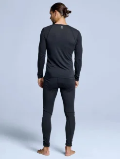 Poederbaas Thermobroeken|Thermo Ondergoed<Merino - Heren - Thermolegging Zwart