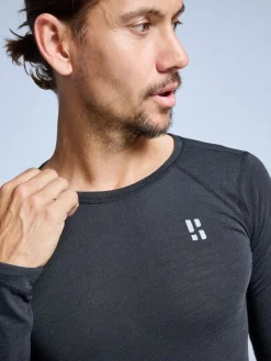 Poederbaas Thermoshirts<Merino - Heren - Thermoshirt Zwart