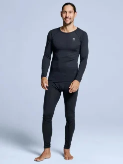 Poederbaas Thermoshirts<Merino - Heren - Thermoshirt Zwart