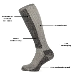 Basset Sokken|Sokken<Merinowol - 3 paar - Thermosokken Beige