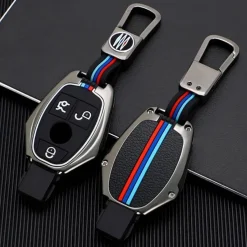 Dutch Shield Autosleutelhoesjes>Metalen Sleutelhoesje voor Mercedes grijs A3