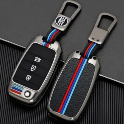 Dutch Shield Autosleutelhoesjes>Metalen Sleutelhoesje voor Kia grijs B3
