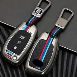 Dutch Shield Autosleutelhoesjes<Metalen Sleutelhoesje voor Hyundai grijs B3