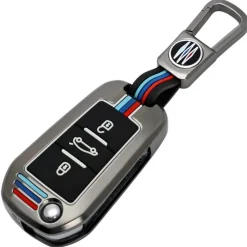 Dutch Shield Autosleutelhoesjes<Metalen Sleutelhoesje voor Peugeot grijs A3