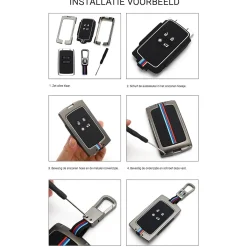 Dutch Shield Autosleutelhoesjes>Metalen Sleutelhoesje voor Smart #1 - Smart #3