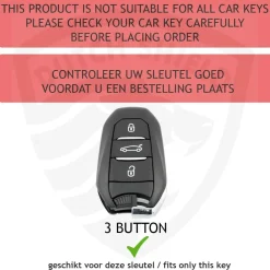 Dutch Shield Autosleutelhoesjes<Metalen Sleutelhoesje voor Peugeot grijs B3