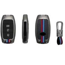 Dutch Shield Autosleutelhoesjes>Metalen Sleutelhoesje voor Kia grijs A3A