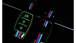 Dutch Shield Autosleutelhoesjes<Metalen Sleutelhoesje voor Hyundai grijs D3
