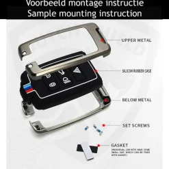 Dutch Shield Autosleutelhoesjes<Metalen Sleutelhoesje voor Landrover grijs A5