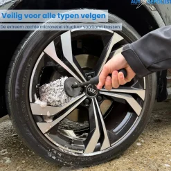 Auto Gepolijst Auto Wassen<Microvezel Velgenborstel - 2 Afneembare Borstels